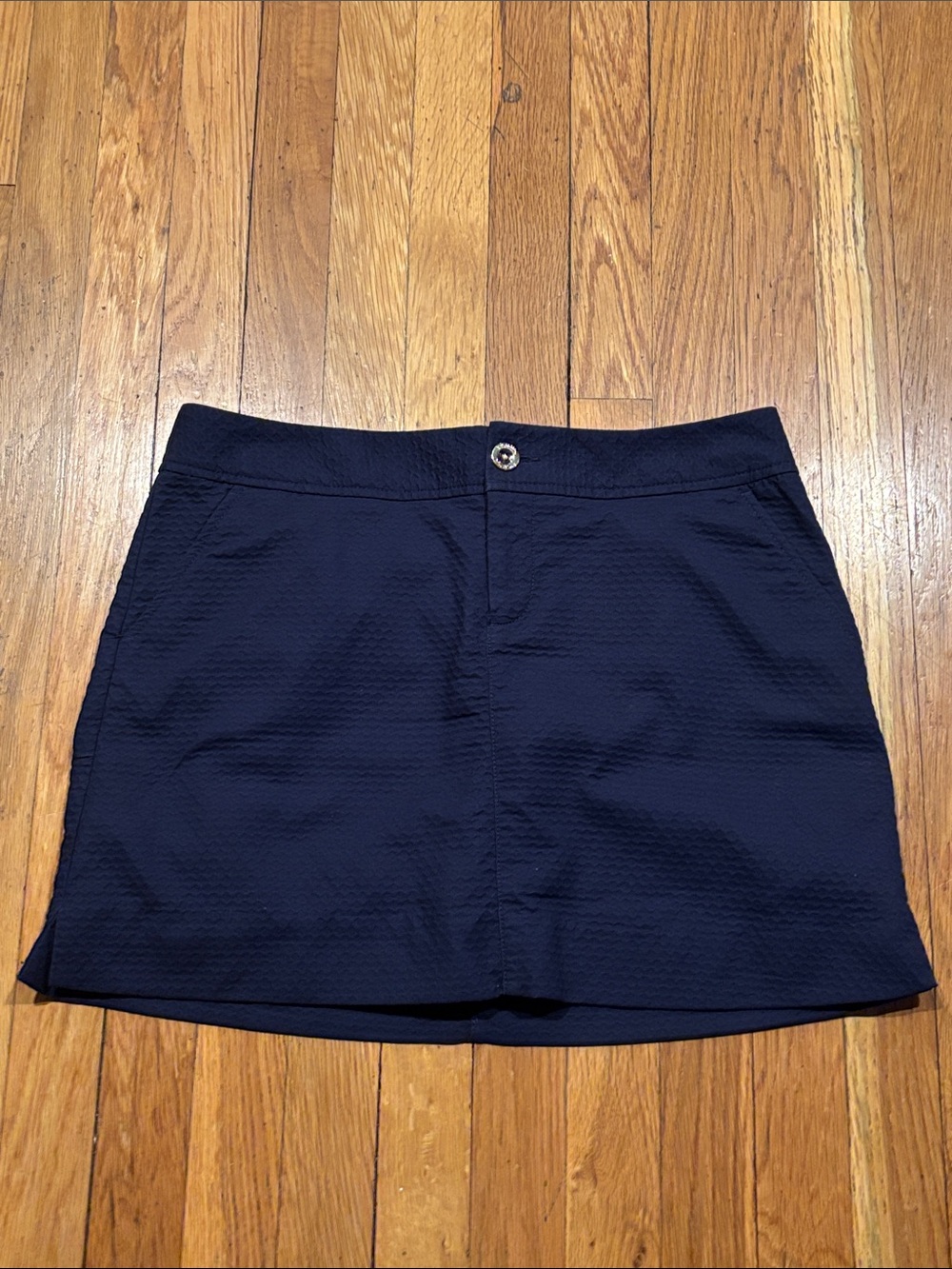 Lilly Pulitzer Navy Textured Mini Skort